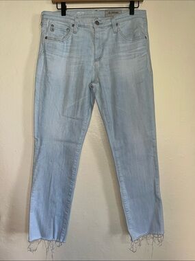 Ag Adriano Goldschmied Light Blue Slim Straight Jeans